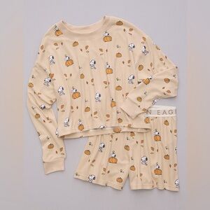 American eagle snoopy peanuts fall pajama set